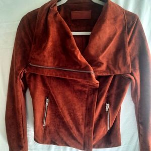 SL8 Faux Suede bomber jacket, Size M, brown